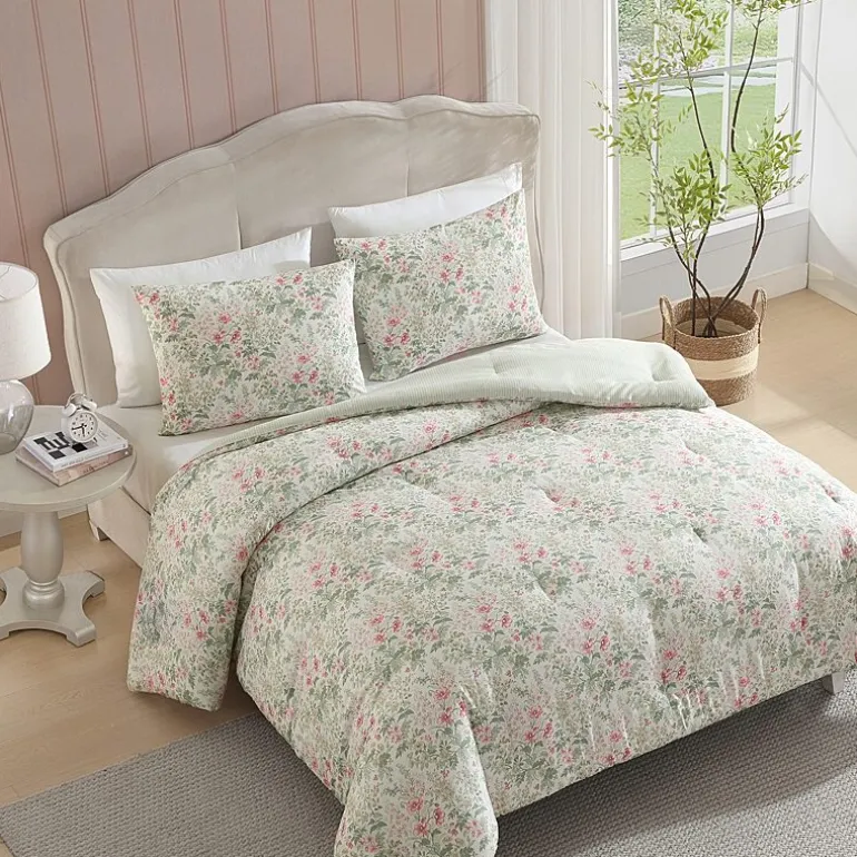 Laura Ashley Arden Floral Easy Care Complete Bedding Set with Sheets