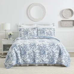 Laura Ashley Bedford Floral Reversible Quilt Set