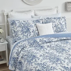 Laura Ashley Bedford Floral Reversible Quilt Set