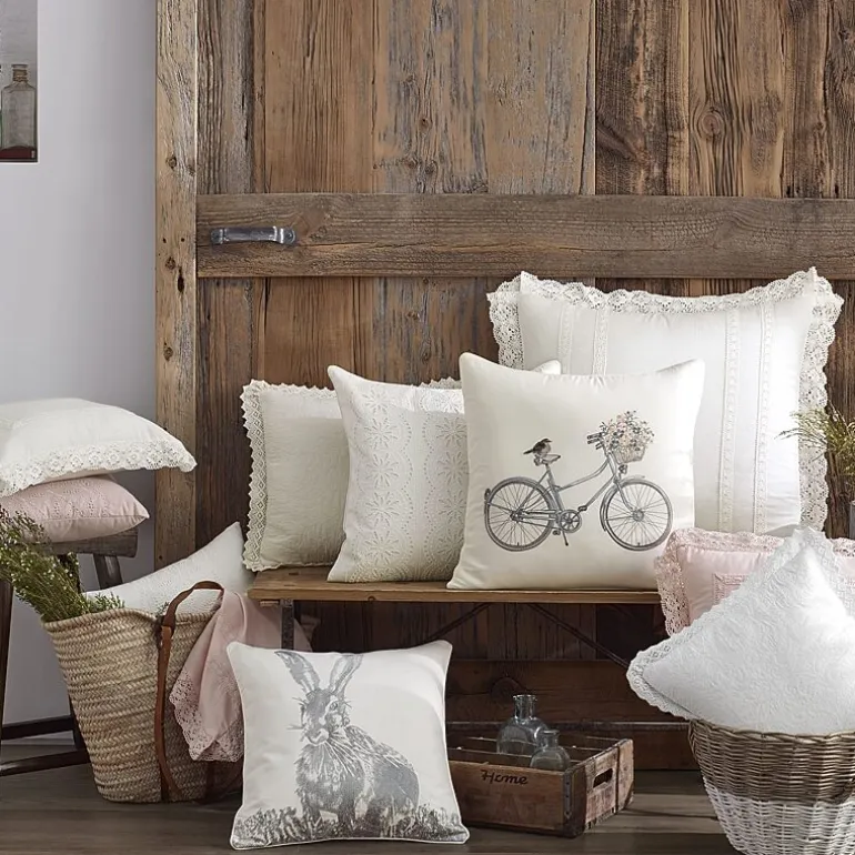 Laura Ashley Charlotte Square Throw Pillow