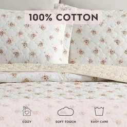 Laura Ashley Dorrie Easy Care Quilt Set