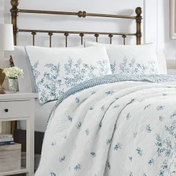 Laura Ashley Flora Reversible Quilt Set
