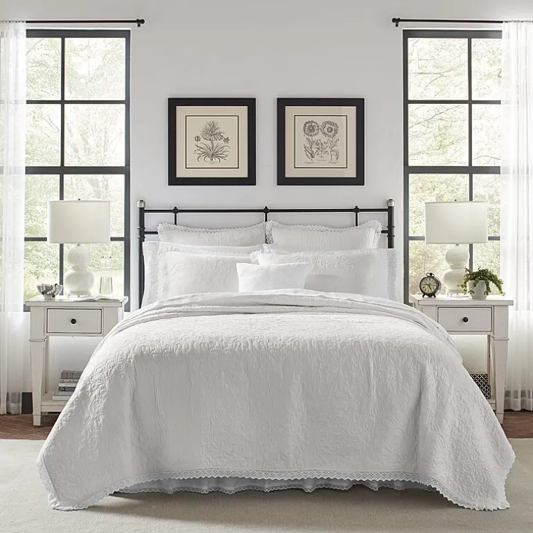 Laura Ashley Heirloom Floral Reversible Quilt Set