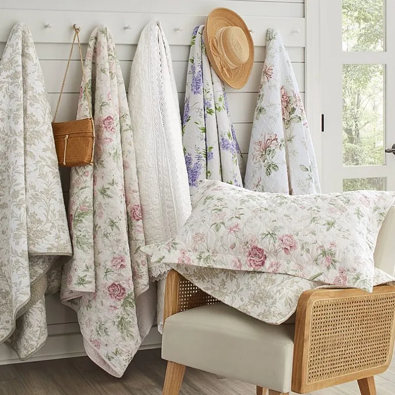 Laura Ashley Heirloom Floral Reversible Quilt Set
