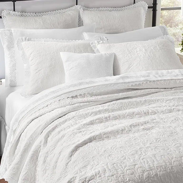 Laura Ashley Heirloom Floral Reversible Quilt Set