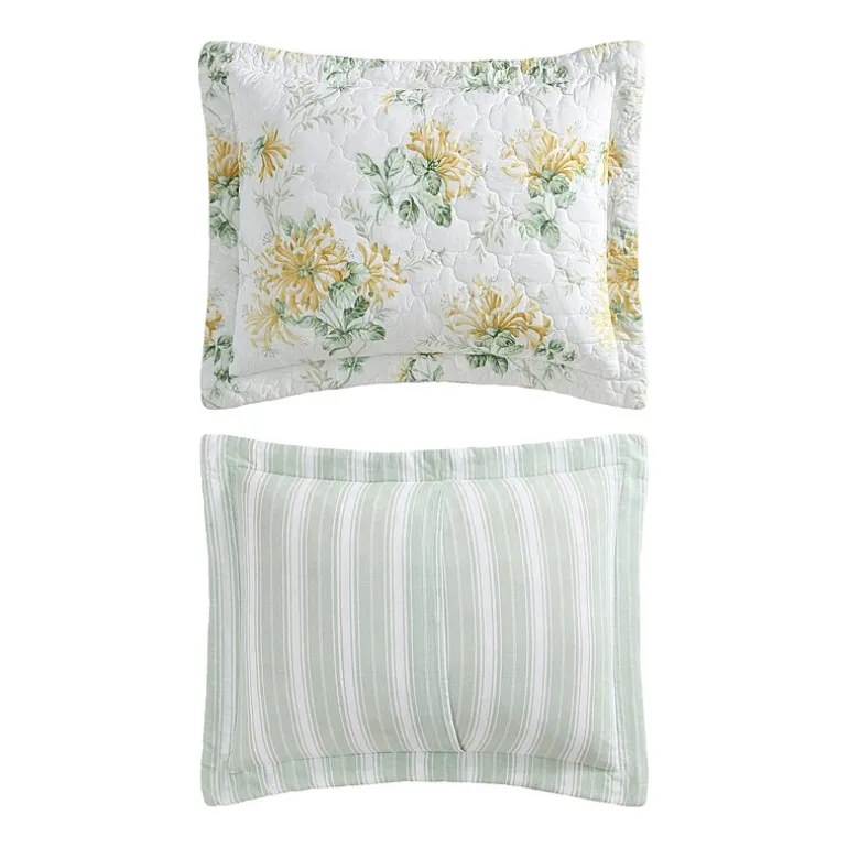 Laura Ashley Honeysuckle 3-pc. Reversible Quilt Set