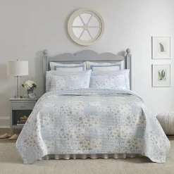 Laura Ashley Kenna Floral Reversible Quilt Set