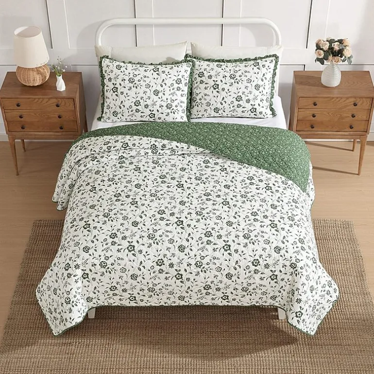 Laura Ashley Miranda Easy Care Quilt Set