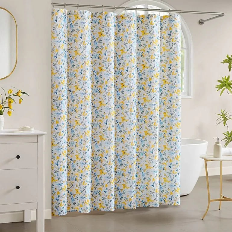 Laura Ashley Nora Floral Print Cotton Shower Curtain