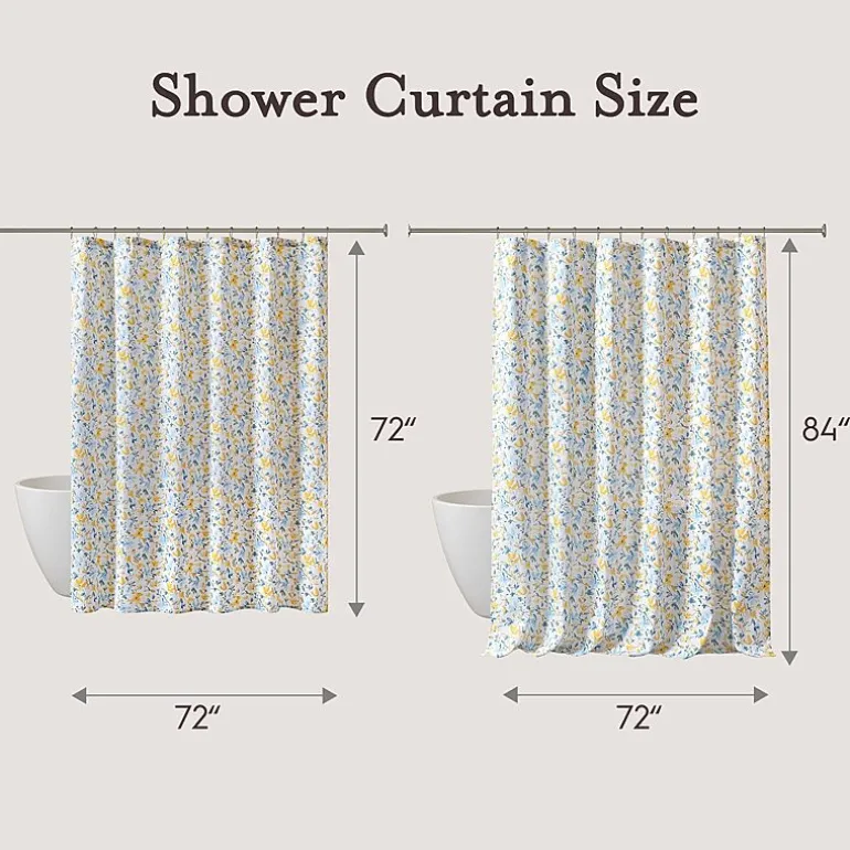 Laura Ashley Nora Floral Print Cotton Shower Curtain