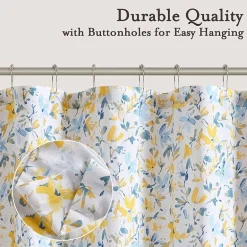 Laura Ashley Nora Floral Print Cotton Shower Curtain