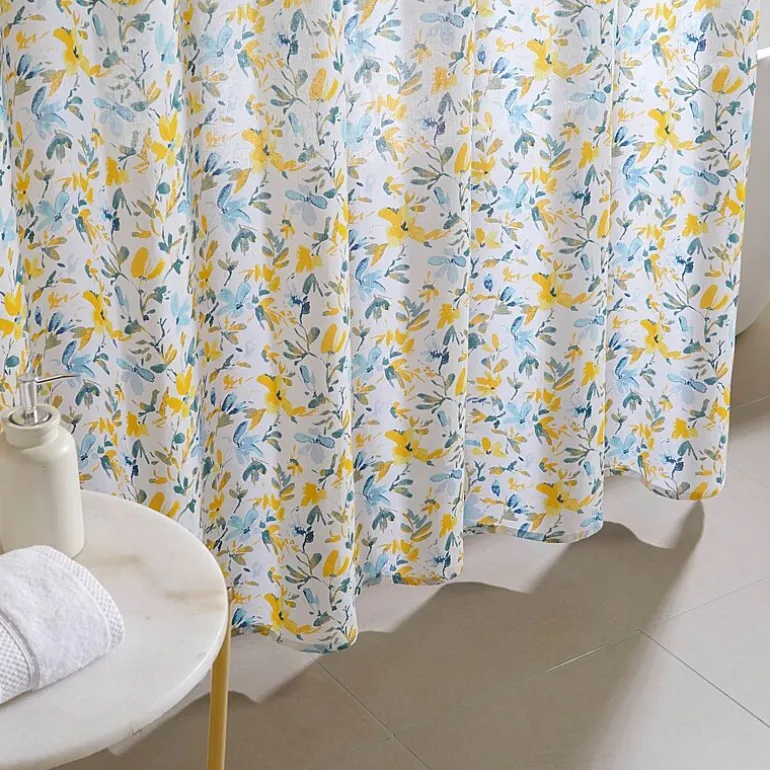 Laura Ashley Nora Floral Print Cotton Shower Curtain