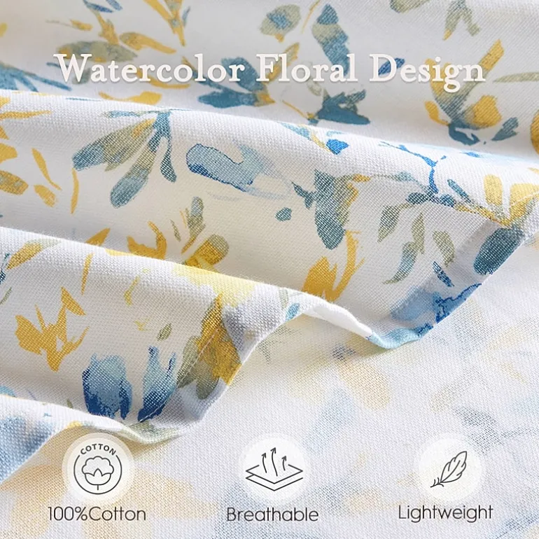 Laura Ashley Nora Floral Print Cotton Shower Curtain