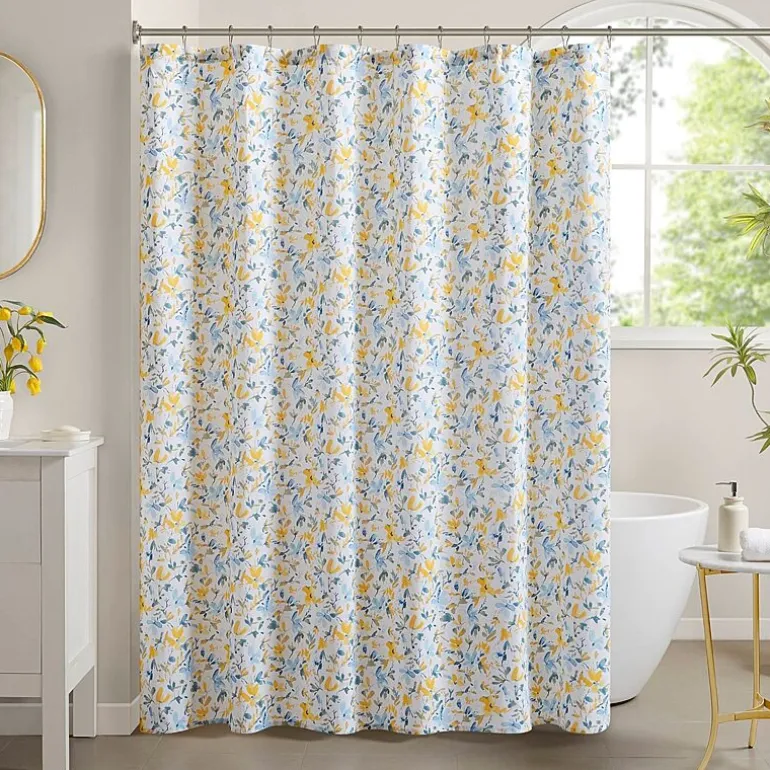 Laura Ashley Nora Floral Print Cotton Shower Curtain