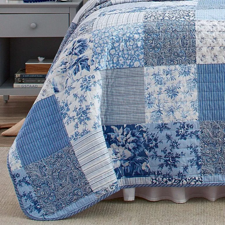 Laura Ashley Paisley Floral Reversible Quilt Set