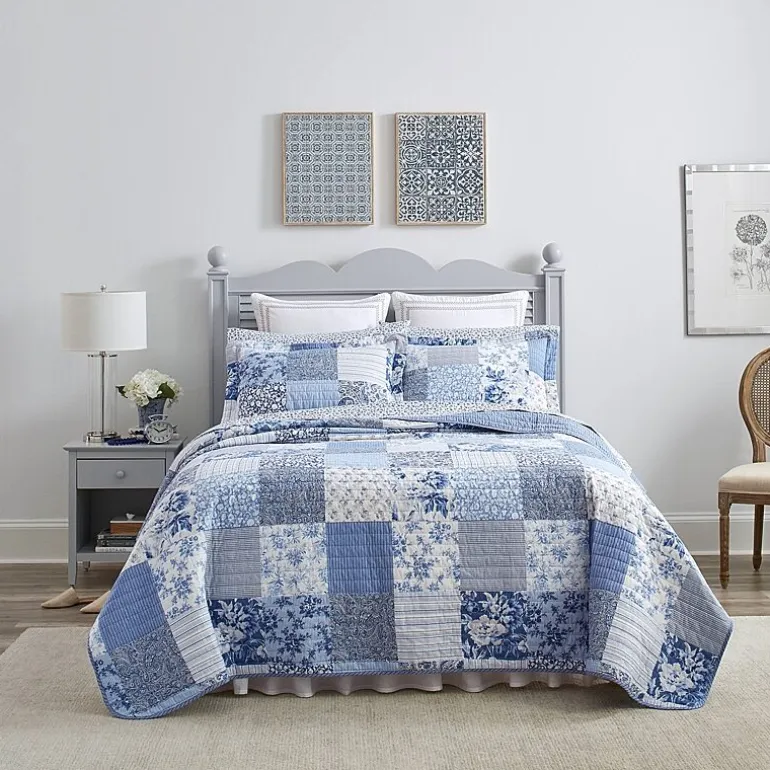 Laura Ashley Paisley Floral Reversible Quilt Set