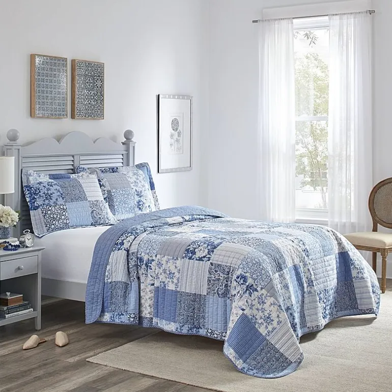 Laura Ashley Paisley Floral Reversible Quilt Set
