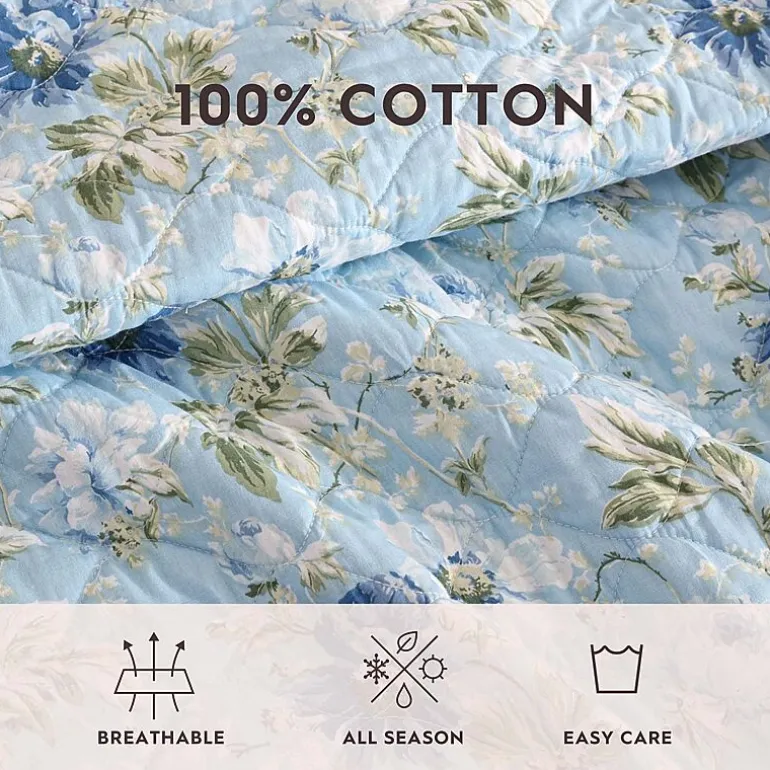 Laura Ashley Peony Garden Quilt Set