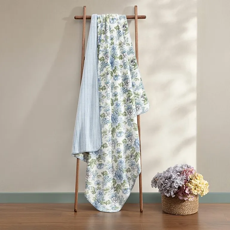 Laura Ashley Reversible Coco Plush Throw