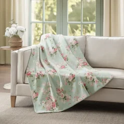 Laura Ashley Reversible Coco Plush Throw
