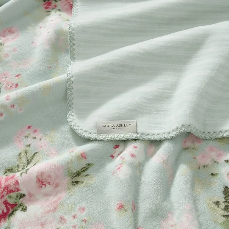 Laura Ashley Reversible Coco Plush Throw