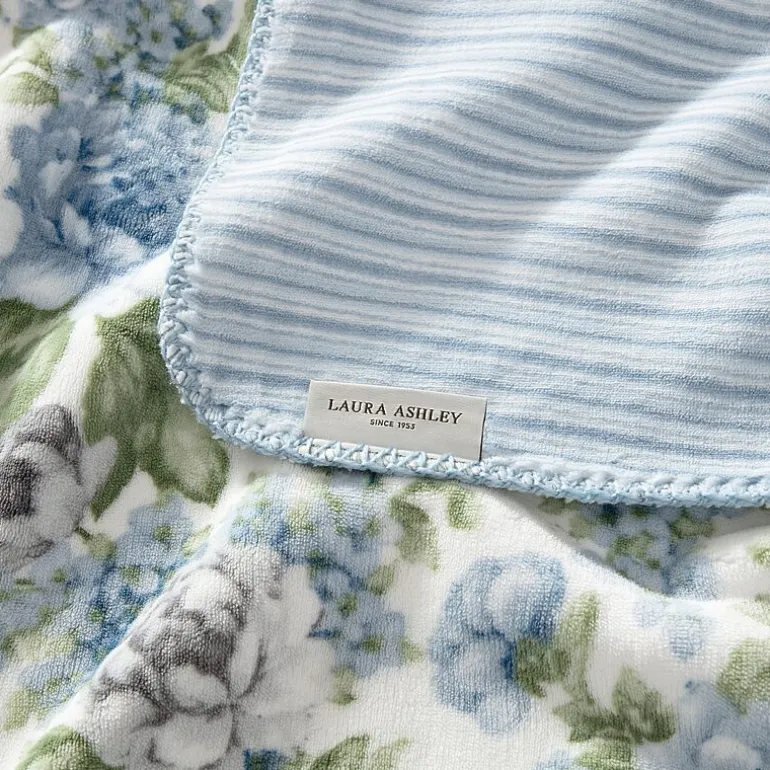 Laura Ashley Reversible Coco Plush Throw