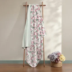 Laura Ashley Reversible Coco Plush Throw