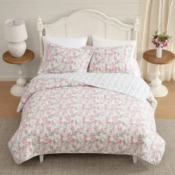 Laura Ashley Sweet Memories 3-pc. Reversible Quilt Set