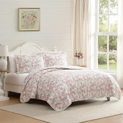 Laura Ashley Sweet Memories 3-pc. Reversible Quilt Set