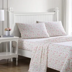 Laura Ashley 200tc 100% Cotton Percale Sheet Set
