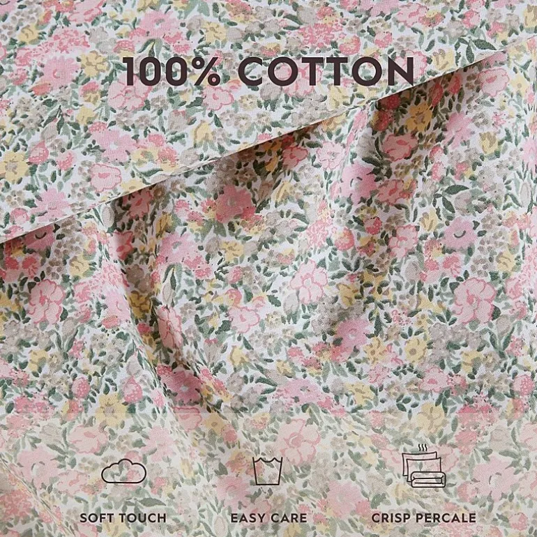 Laura Ashley 200tc 100% Cotton Percale Sheet Set
