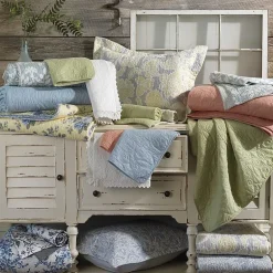 Laura Ashley Walled Garden Floral Reversible Quilt Set