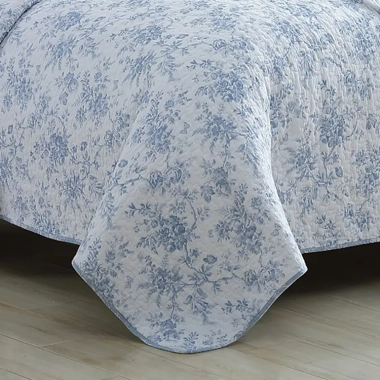 Laura Ashley Walled Garden Floral Reversible Quilt Set