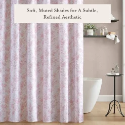 Laura Ashley Walled Garden Textured Floral Shower Curtain