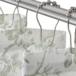 Laura Ashley Walled Garden Textured Floral Shower Curtain