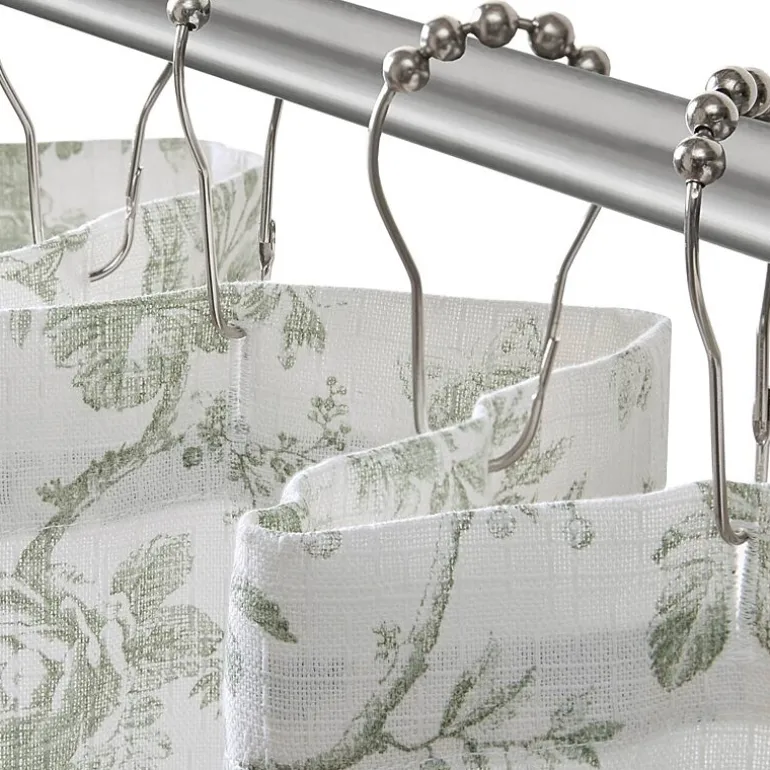 Laura Ashley Walled Garden Textured Floral Shower Curtain