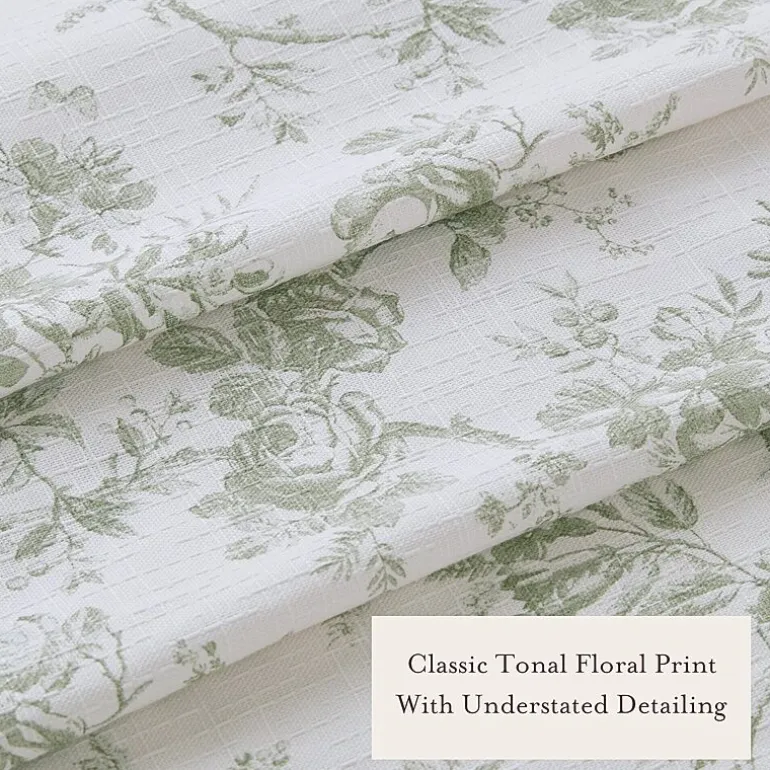 Laura Ashley Walled Garden Textured Floral Shower Curtain