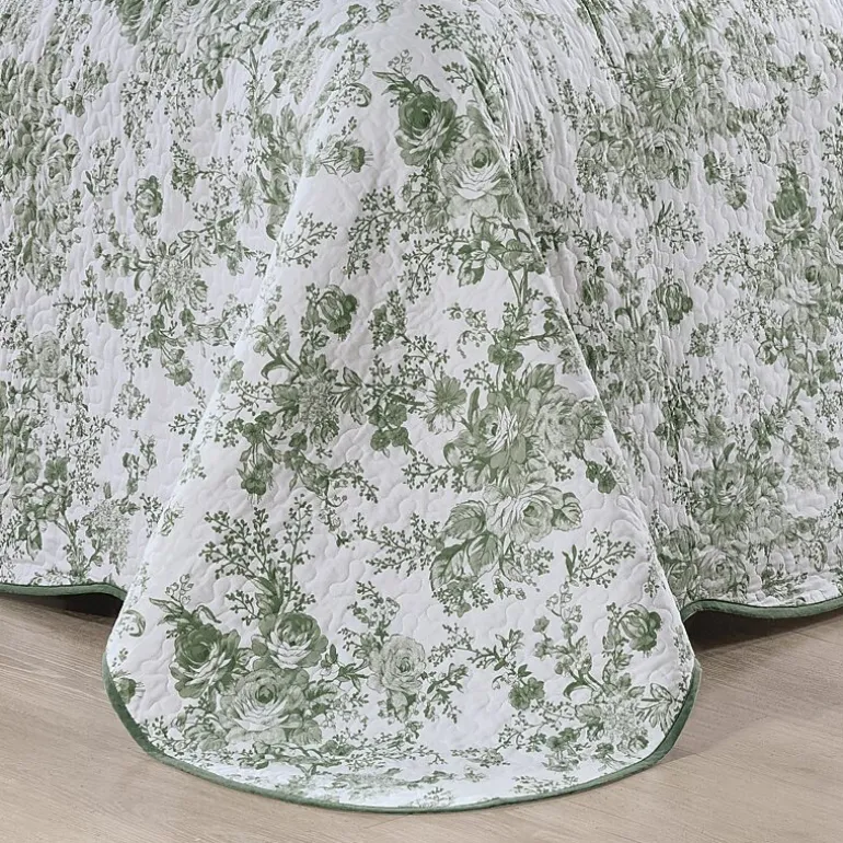 Laurel Manor Toile Garden Cotton Bedspread