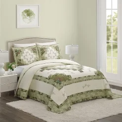 Laurel & Mayfair Alexis Floral Cotton Bedspread