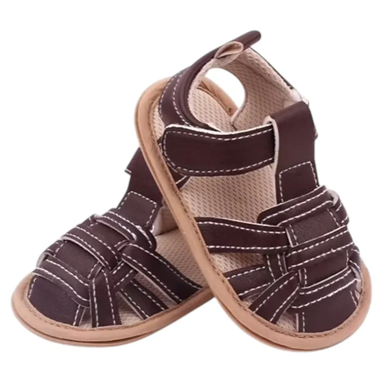 Laurenza's Baby Boys Chocolate Strap Sandals