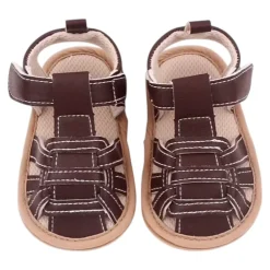 Laurenza's Baby Boys Chocolate Strap Sandals