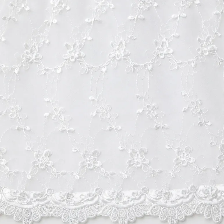Laurenza's Baby Girls Heirloom Floral Lace Christening Gown with Bonnet