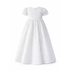 Laurenza's Baby Girls Lace Heirloom Short-Sleeve Baptism Christening Gown