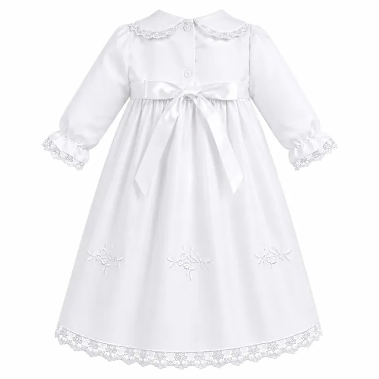 Laurenza's Baby Girls Long Sleeve Baptism Gown
