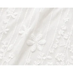 Laurenza's Baby Girls Long-Sleeve Pearl Lace Baptism Dress