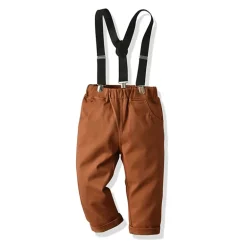 Laurenza's Toddler Boys Flannel Suspenders Set