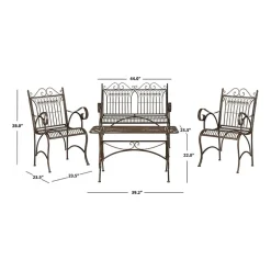 Leah Patio 4-pc. Iron Conversation Set