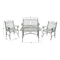 Leah Patio 4-pc. Iron Conversation Set
