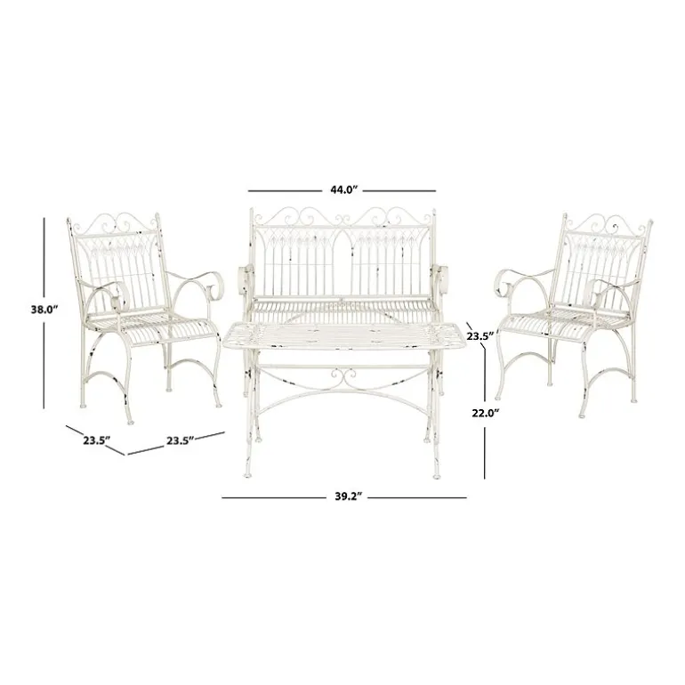 Leah Patio 4-pc. Iron Conversation Set