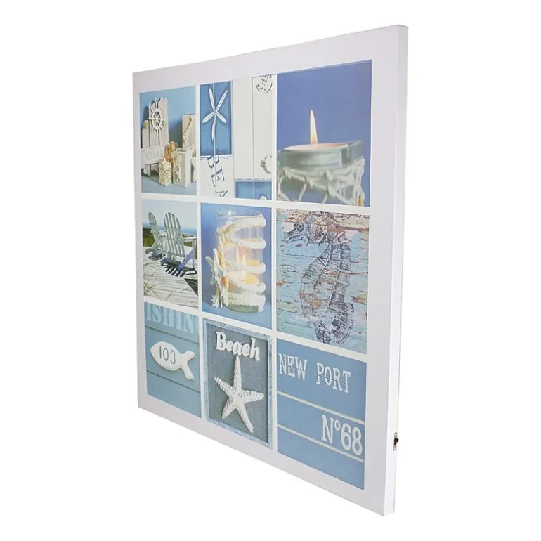 LED Lighted Summer Fun Beach Life Canvas Wall Art 19.75"